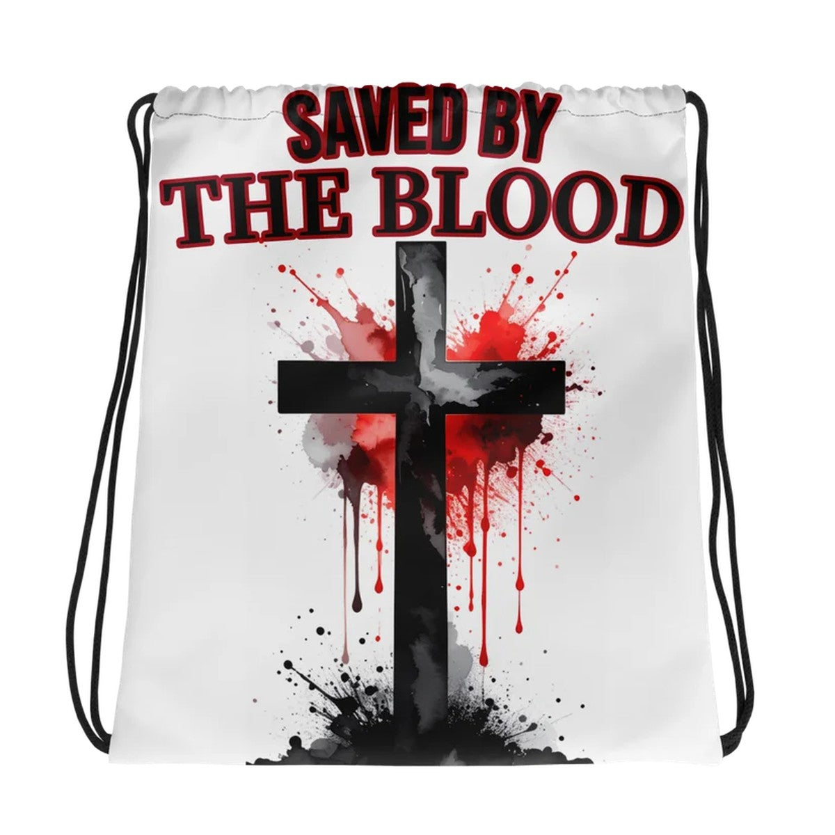 Slingbag, SAVED BY THE BLOOD print, front